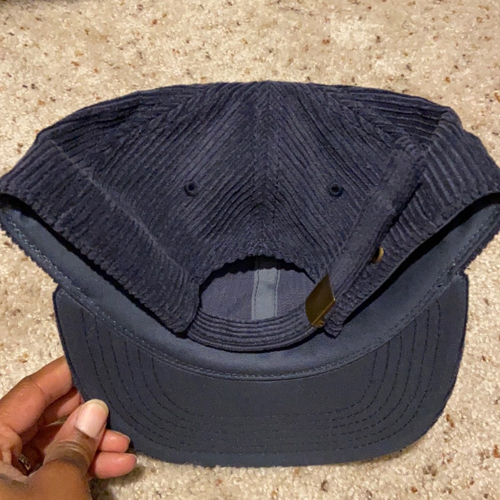 Navy blue corduroy dad hat.